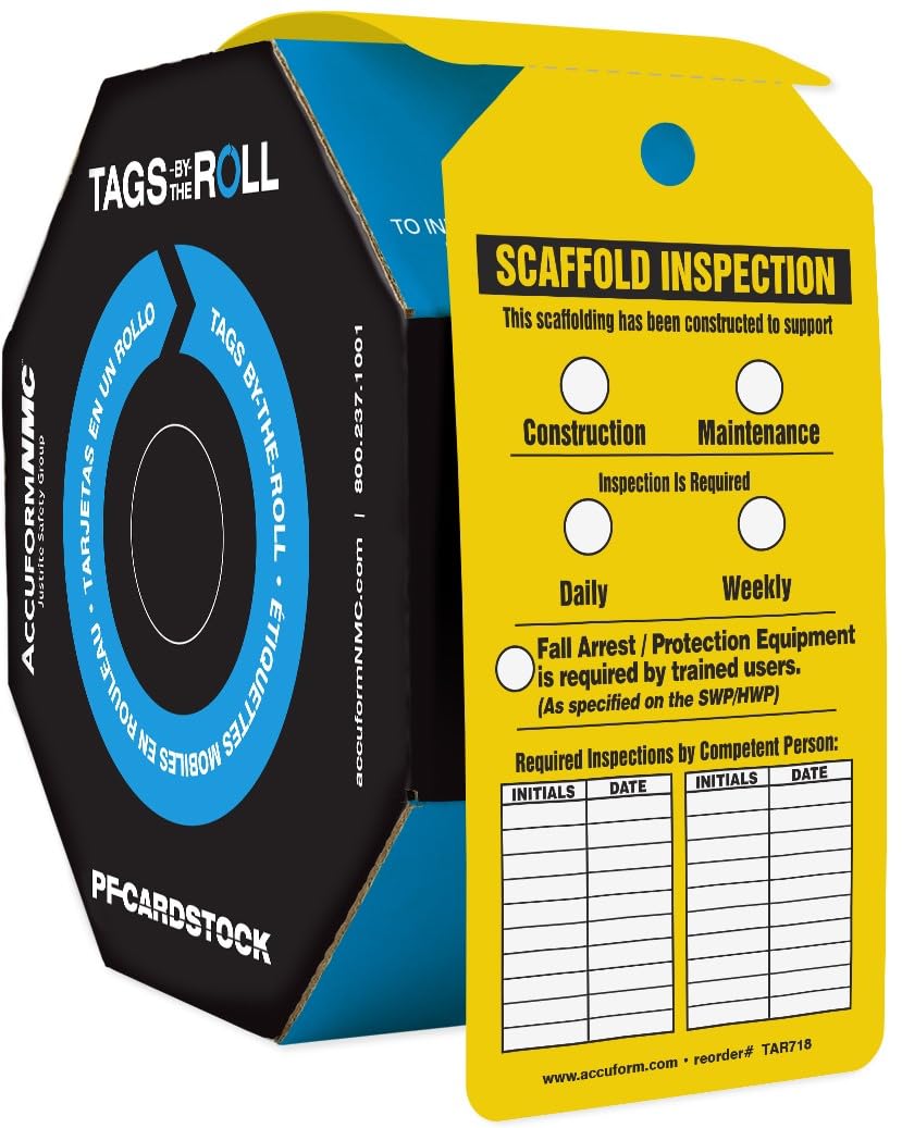 SCAFFOLD INSPECTION TAGS 100/RL - Scaffold Tags